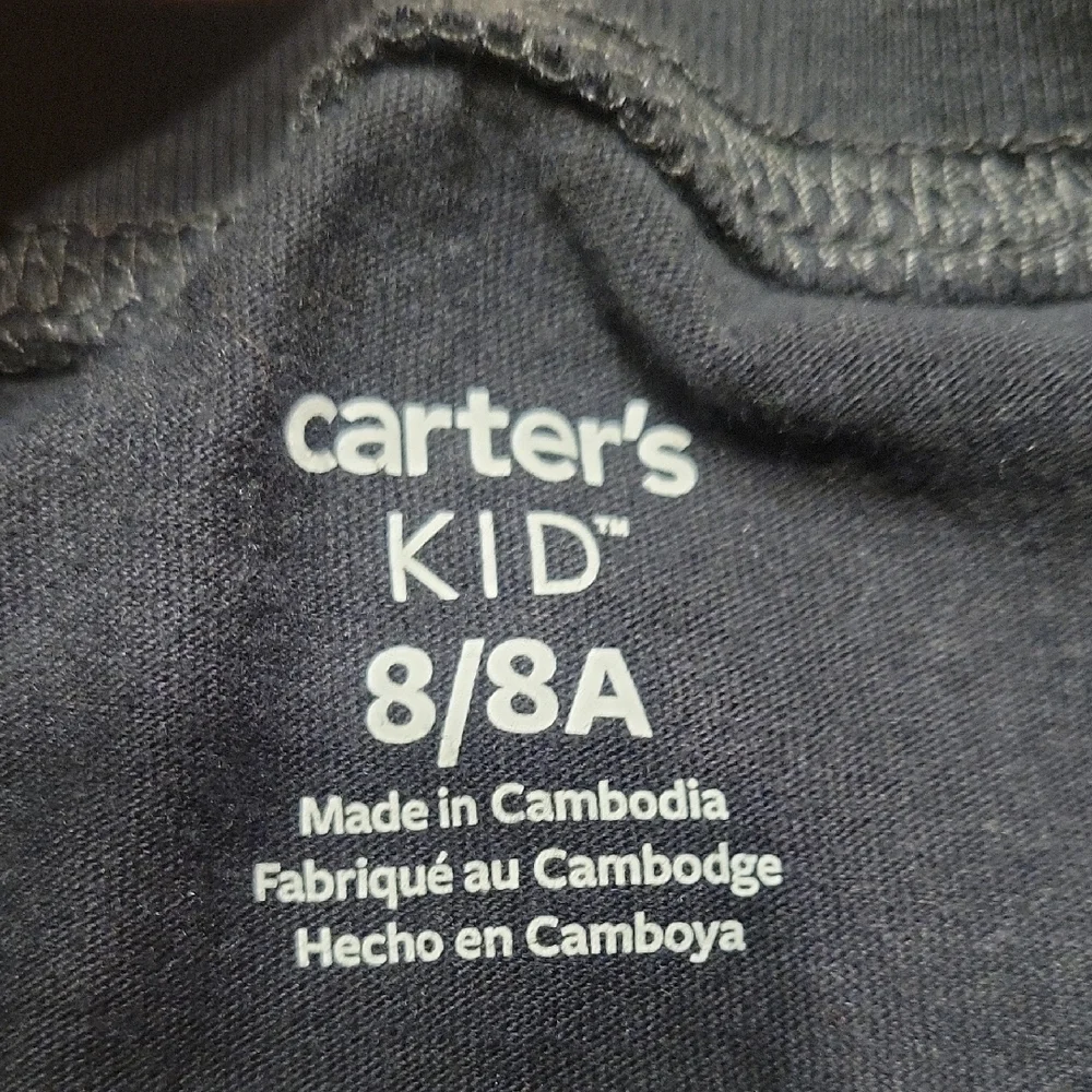 Carter's Metaverse Triceratops Black Kids T-Shirt Size 8